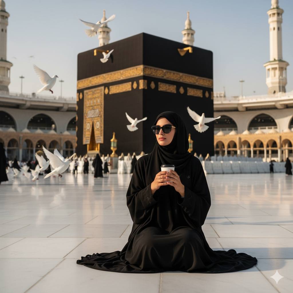 برومبت فتاة امام الكعبة