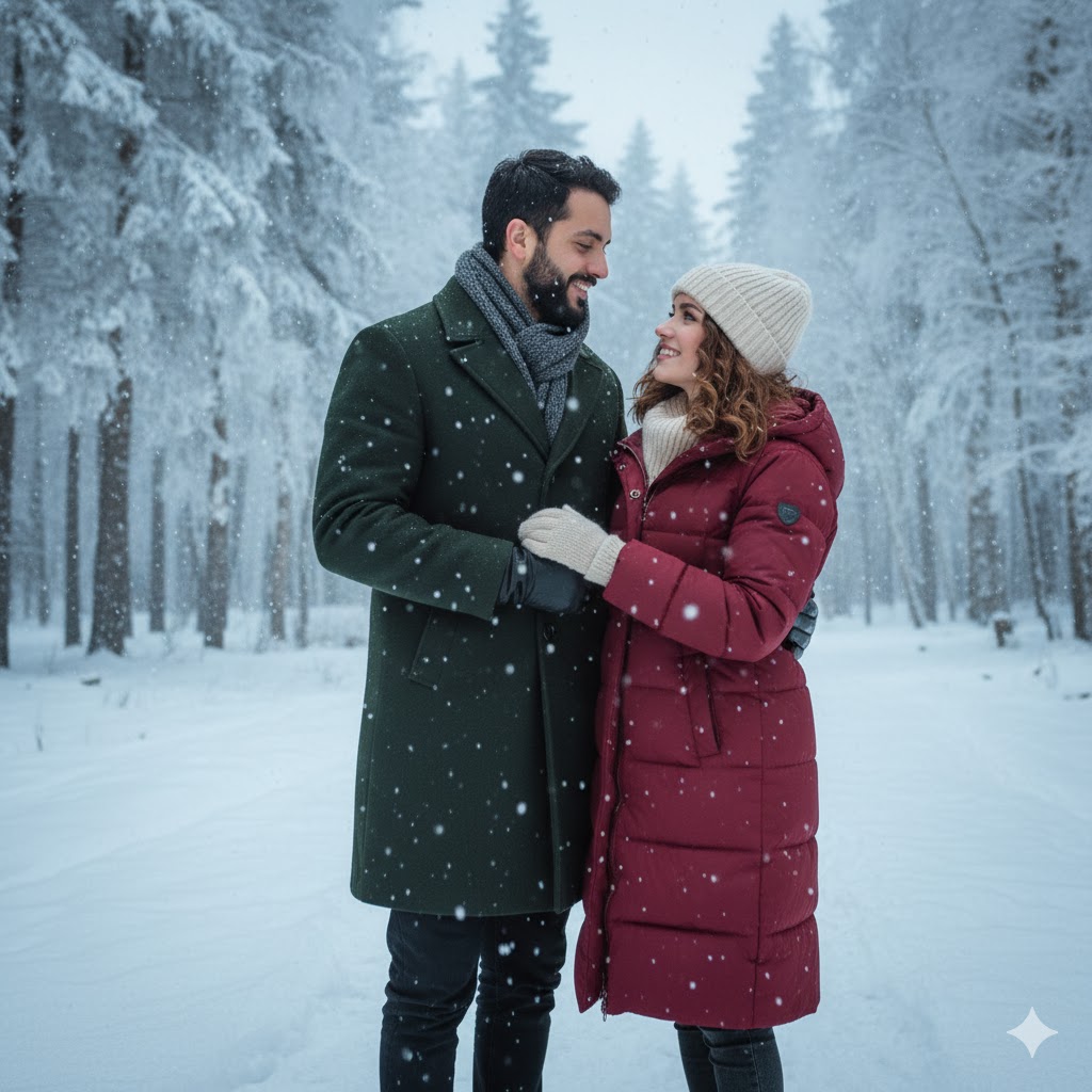 برومبتات فوتوسيشن الشتاء – صور شباب وبنات بالأجواء الشتوية بالذكاء الاصطناعي 4 كابلز بالذكاء الاصطناعي شتاء